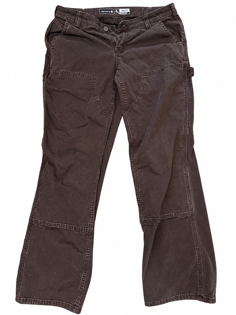 Carhartt Brown Loose Fit Carpenter Women’s Work Pants Size 10 Regular